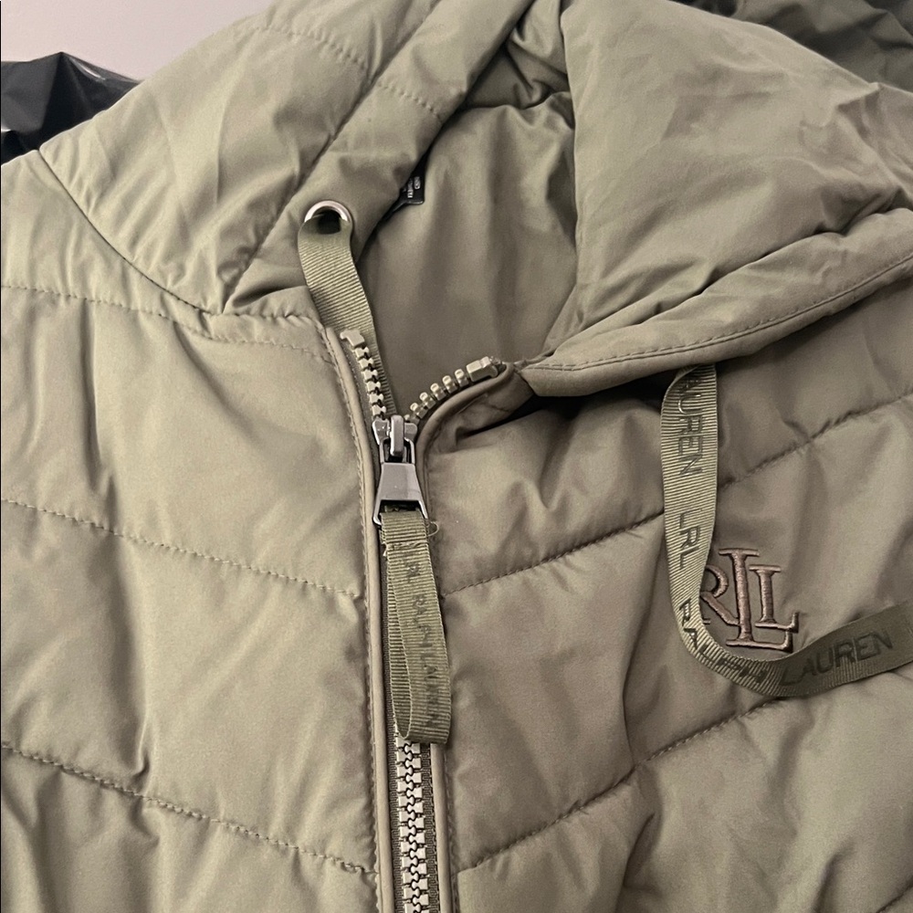 Ralph Lauren Khaki Hooded Puffer Jacket